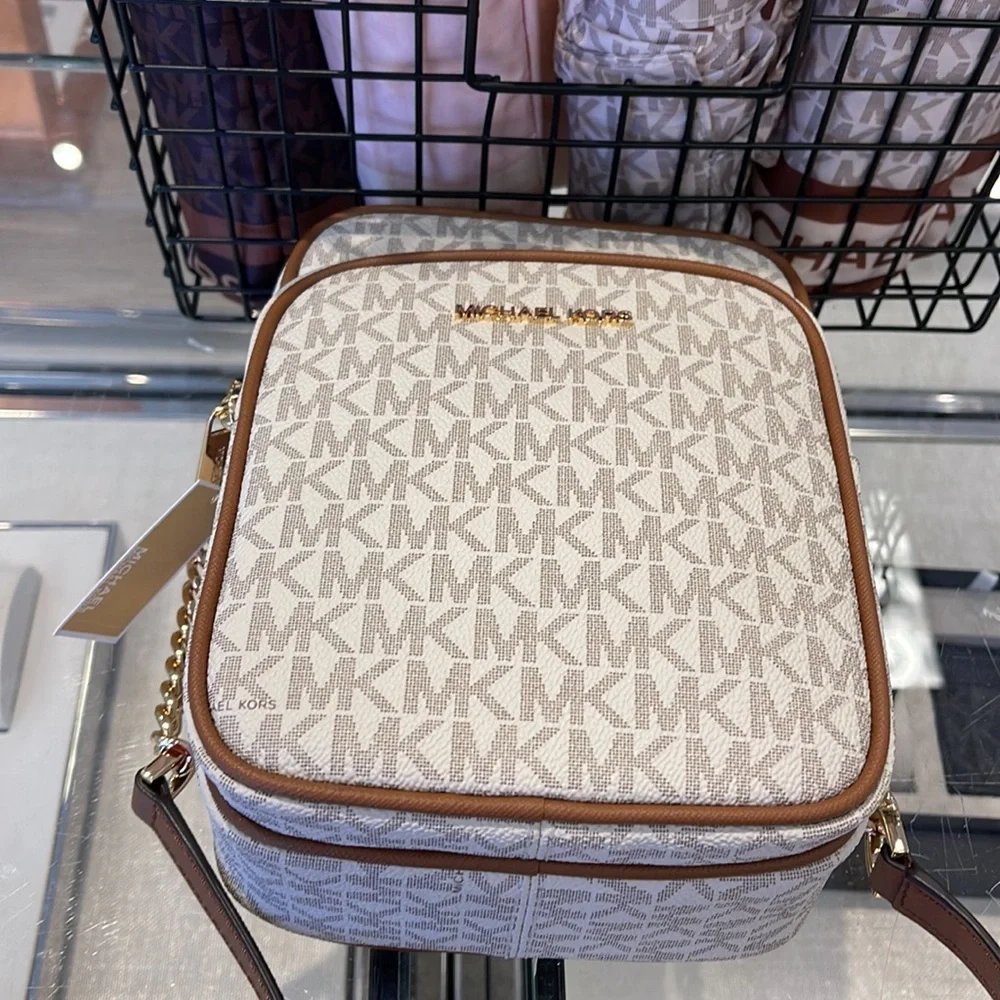 MICHAEL KORS  Jet Set Travel Medium Logo Crossbody Flight Bag # 35F1GTVC2B NWT - Picture 16 of 16